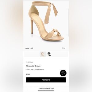 Alexandre Birman Clarita Bow Leather Sandals NWT